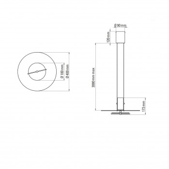 Specification image for DCW éditions Delumina Pendant