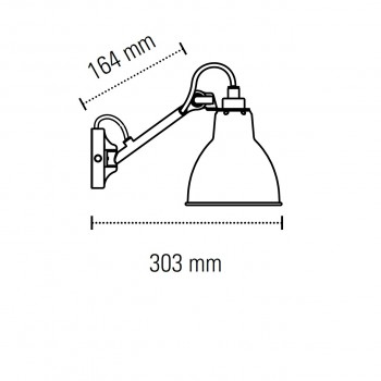 Specification image for DCW éditions Lampe Gras 104 Wall Light