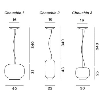 Specification Image for Foscarini Chouchin Bianco Pendant