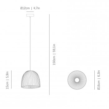 Specification image for Arturo Alvarez Onn Mini LED Pendant