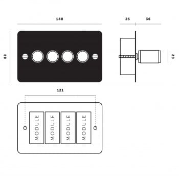 Specification image for Buster and Punch 4G Dimmer Switch