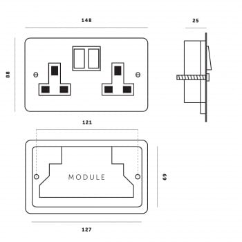 Specification image for Buster + Punch 2G Socket