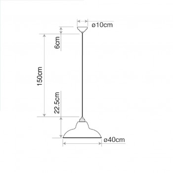 Anglepoise Original 1227 Midi Wide Brass Pendant spec