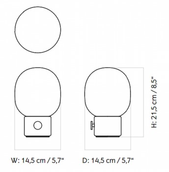 Audo Copenhagen JWDA Table Lamp Portable Specification 