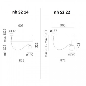 Specification image for Artemide nh pendant