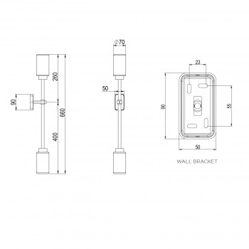 Specification image for Bert Frank Farol Single Wall Light