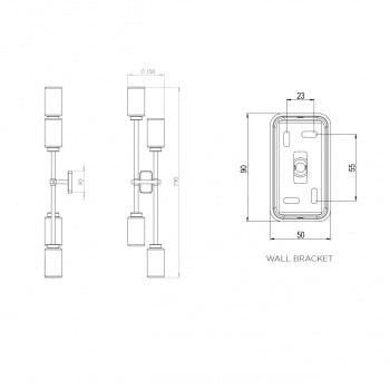 Specification image for Bert Frank Farol Double Wall Light