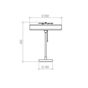 Specification image for Bert Frank Revolve Table Lamp