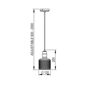 Specification Image for Bert Frank Riddle Pendant Light