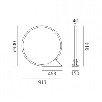 Artemide "O" Outdoor floor lamp specification