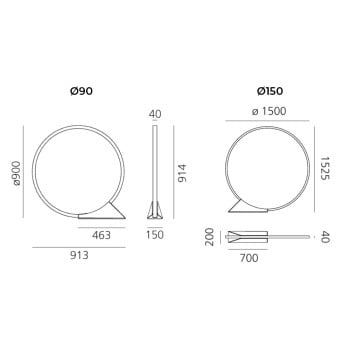 Specification Image for Artemide O Outdoor LED Floor Lamp