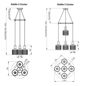 Specification image for Bert Frank Riddle Cluster Pendant