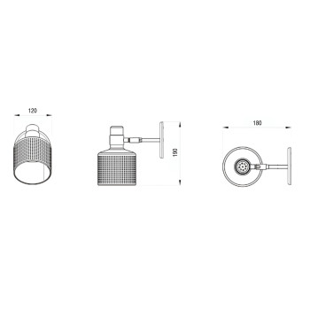 Specification Image for Bert Frank Riddle Single Wall Light