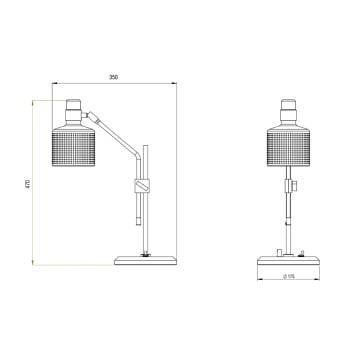 Specification Image for Bert Frank Riddle Single Table Lamp