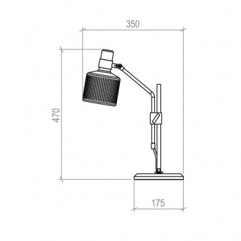 Specification image for Bert Frank Riddle Single Table Lamp