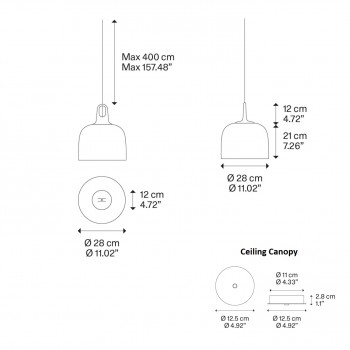 Specification image for Lodes JIM Bell Pendant