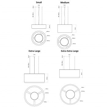 Specification image for BuzziSpace BuzziJet LED Pendant