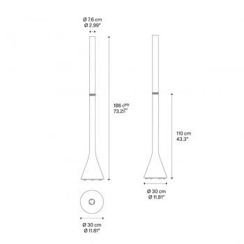 Specification image for Lodes Croma LED Floor Lamp