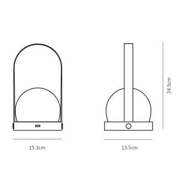 Specification Image for Audo Copenhagen Carrie Outdoor LED Portable Lamp
