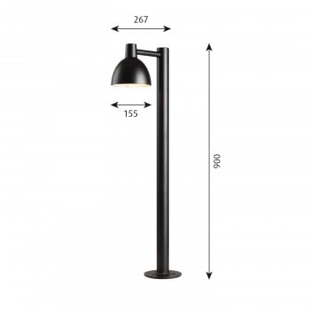 Specification image for Louis Poulsen Toldbod 155 Bollard