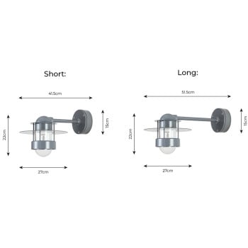 Specification Image for Louis Poulsen Albertslund Outdoor Wall Light