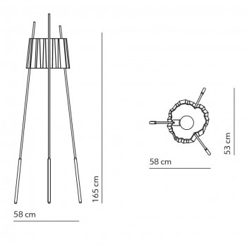 Specification image for KDLN Tyla Floor Lamp