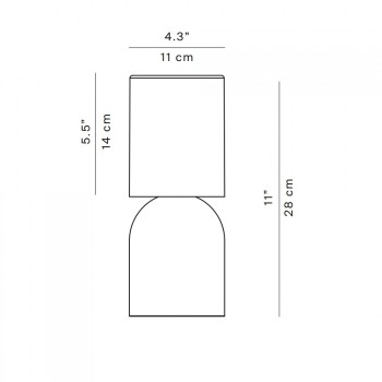 Luceplan Nui Mini LED Outdoor Portable Table Lamp Specification 