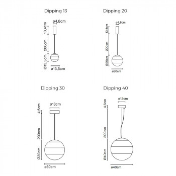Specification image for Marset Dipping Light LED Pendant