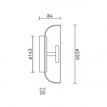 Specification image for Nuura Blossi LED Wall/Ceiling Light