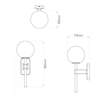 Astro Tacoma Single Wall Light Specification 