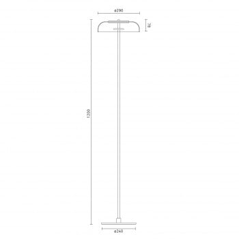Specification image for Nuura Blossi LED Floor Lamp