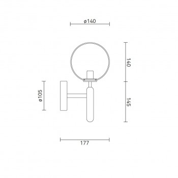 Specification image for Nuura Miira Wall Light