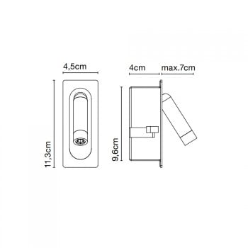 Marset Ledtube Mini LED Wall Light Specification 