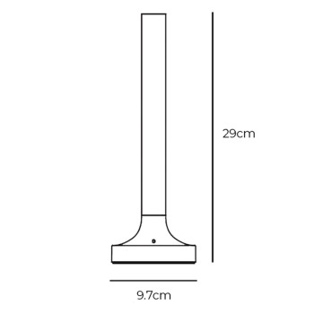 Specification Image for Kartell Goodnight Battery LED Portable Lamp