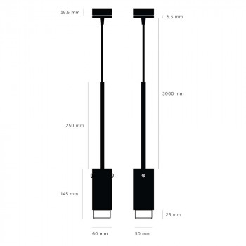 Specification image for Buster and Punch Exhaust Pendant