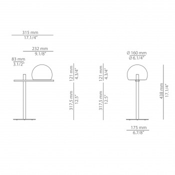 Specification image for Estiluz Circ LED Table Lamp