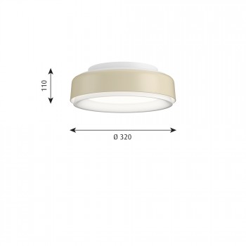 Specification image for Louis Poulsen LP Grand 320 Surface LED Wall/Ceiling Light