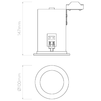 Specification image for Astro Taro Round Fire Rated Recessed Light