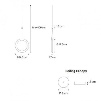Specification image for Lodes IVY I LED Pendant