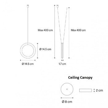 Specification image for Lodes IVY V LED Pendant