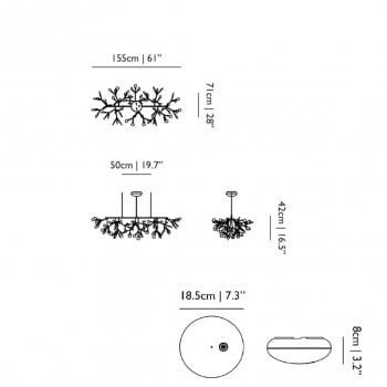 Moooi Heracleum III Linear LED Suspension Specification 