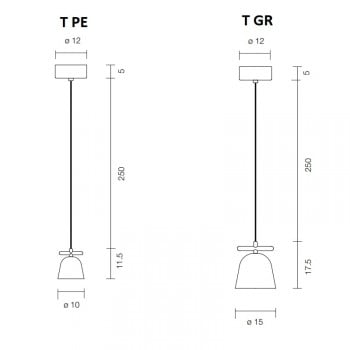 Parachilna Lighto T LED Pendant Light Specification 
