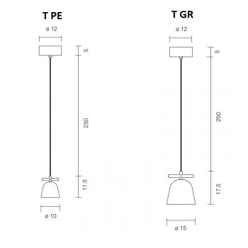 Parachilna Lighto T LED Pendant Light Specification 