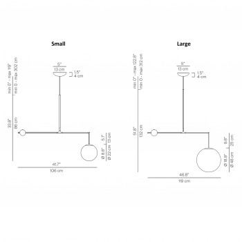 Specification image for Luceplan Malamata Pendant