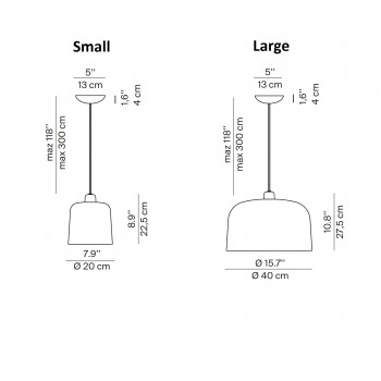 Specification image for Luceplan Zile Pendant