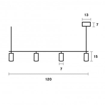 Specification image for Pholc Donna Line 120 Pendant