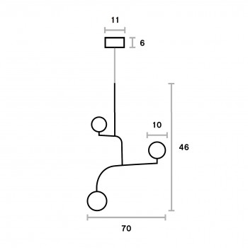 Specification image for Pholc Mobil 70 Pendant