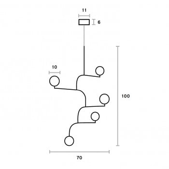 Specification image for Pholc Mobil 100 Pendant