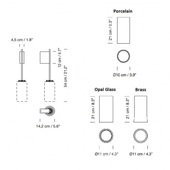 Santa & Cole Cirio LED Wall Light Specification 