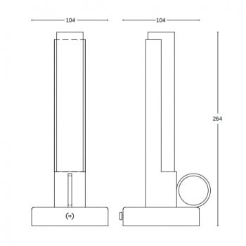 Specification image for Orsjo Belysning Visir LED Portable Table Lamp